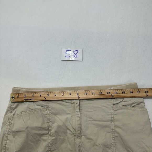 Chico's 2 Women's Large Khaki Beige Capri Pants 20" Inseam Stretch Lightweight - Picture 14 of 16
